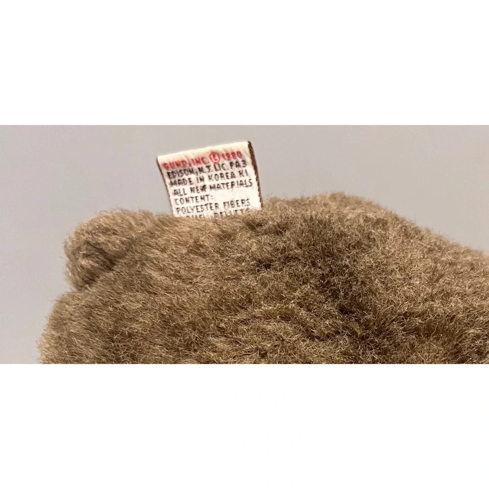 Vintage 1980 Gund Snuffles Brown Sleepy Bear‎ Small Plush Shaggy Toy Korea